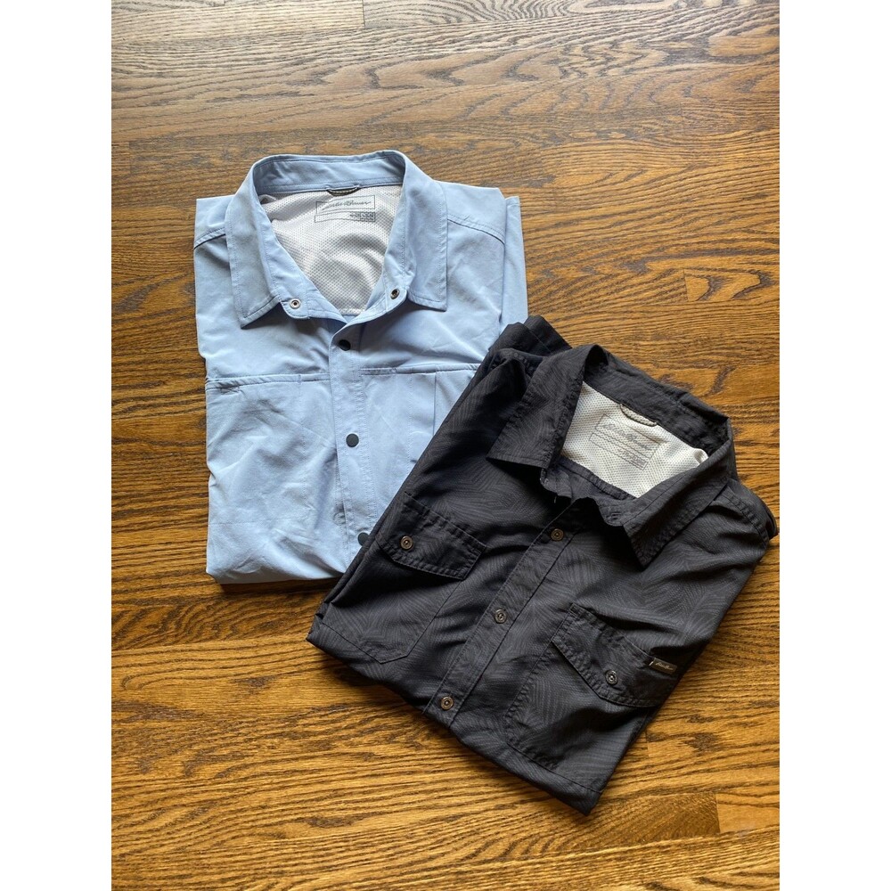 Eddie Bauer Men's Tech Button Down Shirts Size 2XL  performance Outdoor Guide